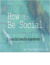 How to Be Social: A Social Media Manifesto