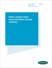 Sales Leaders Need Improved Sales Activity Visibility