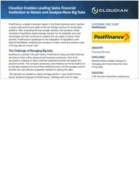 Cloudian Enables Leading Swiss Financial Institution to Retain and Analyze More Big Data