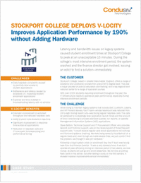 Stockport College Deploys V-locity and Improves Application Performance by 190% without Adding Hardware