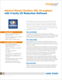Admiral Metals Doubles SQL Throughput with V-locity I/O Reduction Software