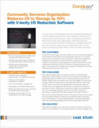 Community Services Organization Reduces I/O to Storage by 50% with V-locity I/O Reduction Software