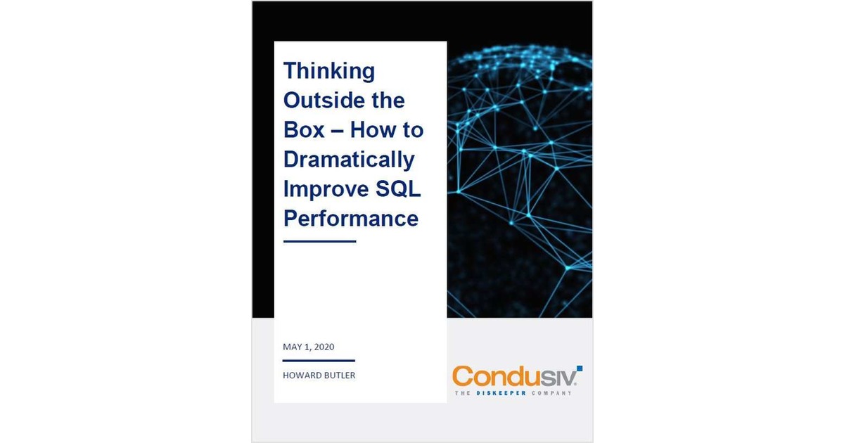 Thinking Outside the Box -- How to Dramatically Improve SQL Performance
