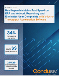 Healthspan Maintains Fast Speed on ERP and Artwork Repository and Eliminates User Complaints with V-locity Throughput Acceleration Software