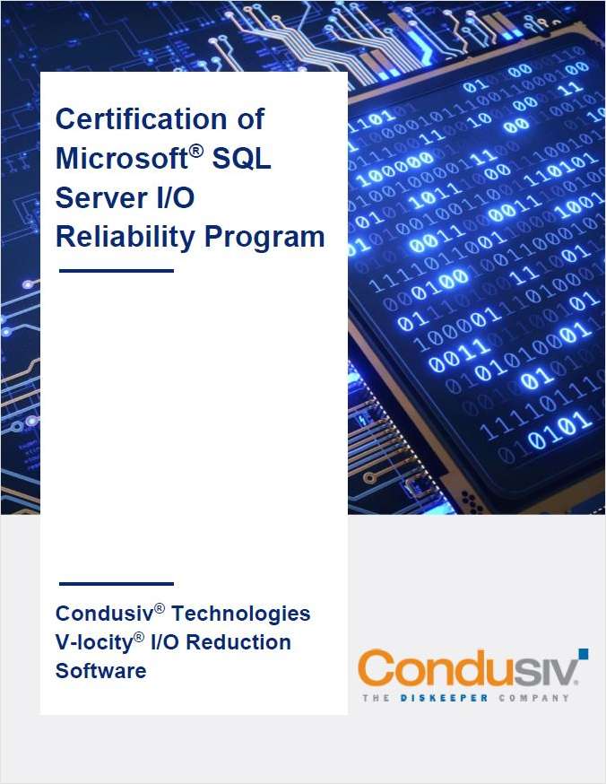 Certification of Microsoft® SQL Server I/O Reliability Program