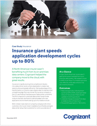 Insurance giant speeds application development cycles up to 80%