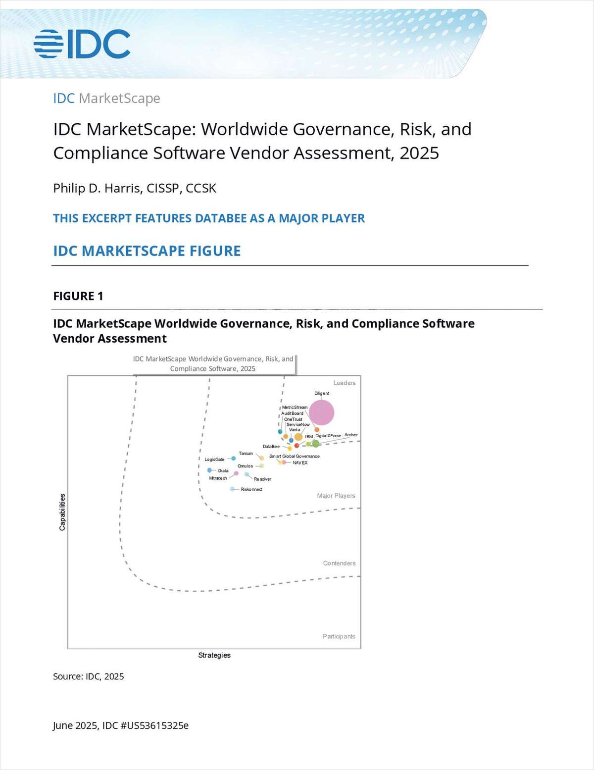 Data-Driven GRC Starts Here -DataBee Named a Major Player in the IDC MarketScape: Worldwide Governance, Risk, and Compliance Software Vendor Assessment, 2025