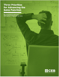 Three Priorities for Advancing the Sales Function