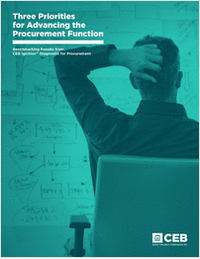 Three Priorities for Advancing the Procurement Function