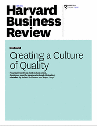Harvard Business Review: Creating a Culture of Quality