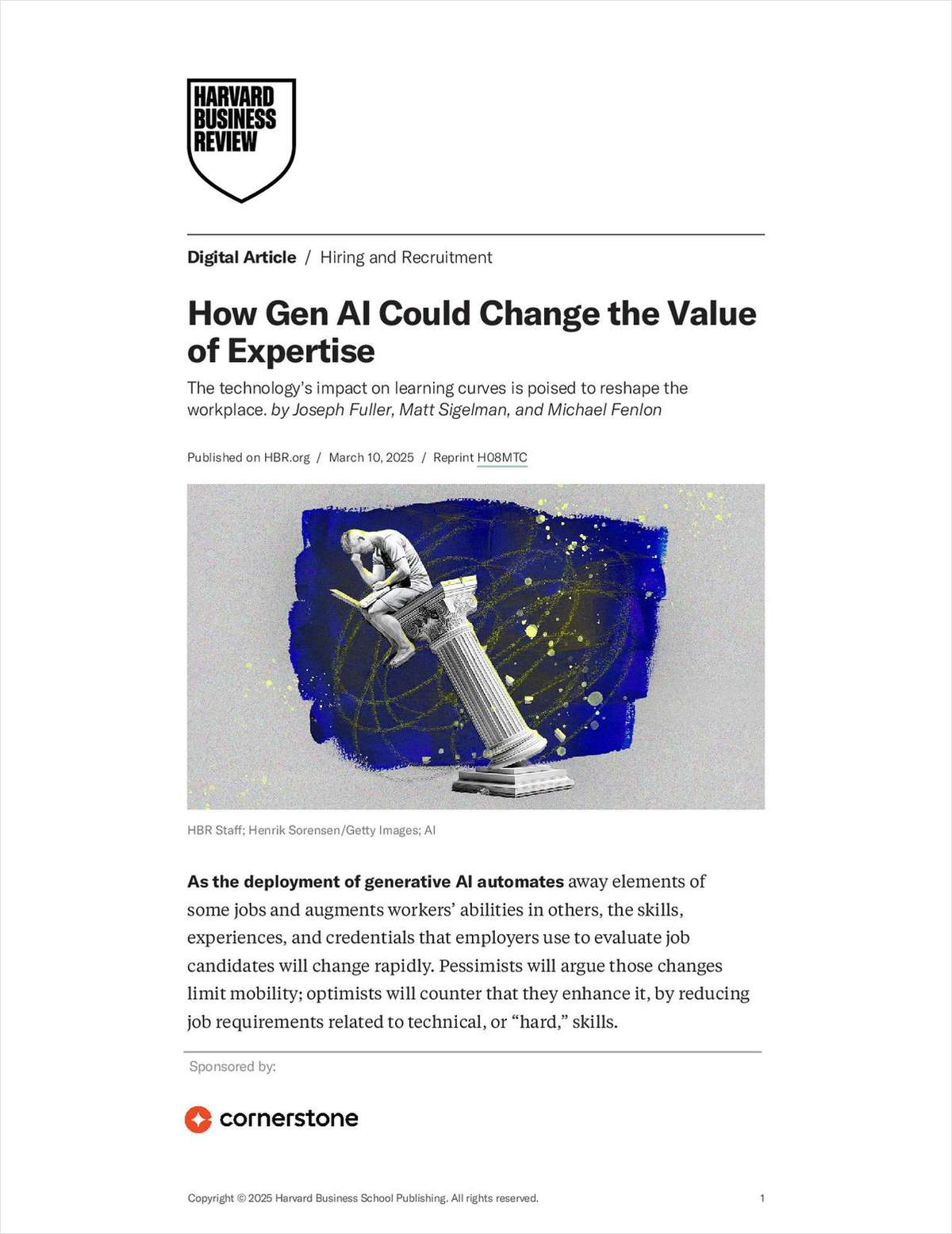 How Gen AI Could Change the Value of Expertise