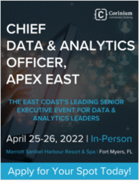 Chief Data & Analytics Officer, APEX East 2022 Corinium
