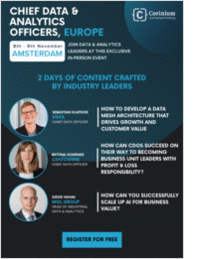 Chief Data & Analytics Officers, Europe - 8-9 November, Amsterdam