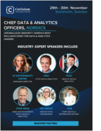 Chief Data & Analytics Officer, Nordics - 20-30 November, Stockholm