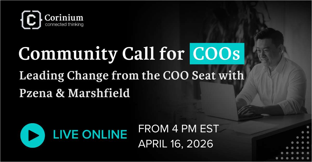 Community Call for COOs: Leading Change from the COO Seat with Pzena & Marshfield