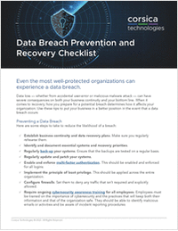 Data Breach Prevention and Recovery Checklist