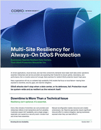 Multi-Site DDoS Resiliency for Critical Operations