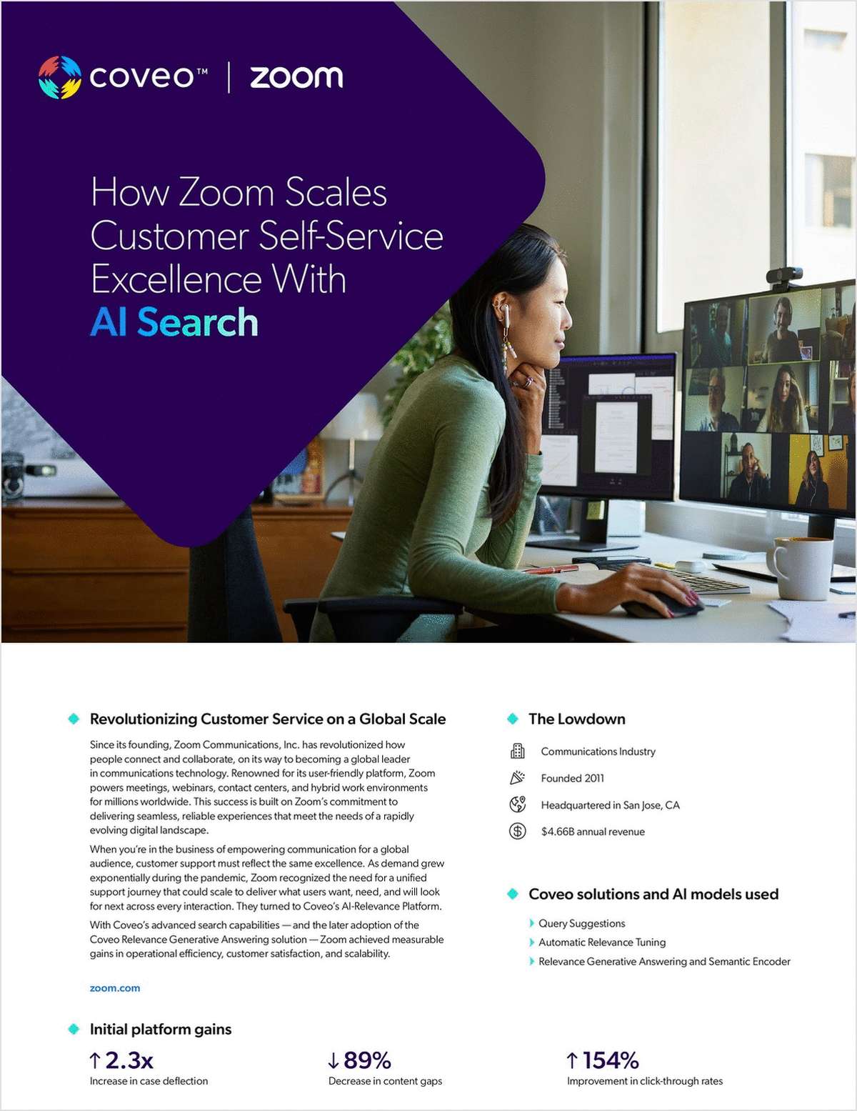 Case Study | How Zoom Achieved a 2.3x Increase in Case Deflection
