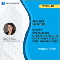 Pro Tips Unveiled: Expert Systematic Literature Review Strategies for EU IVDR Submissions