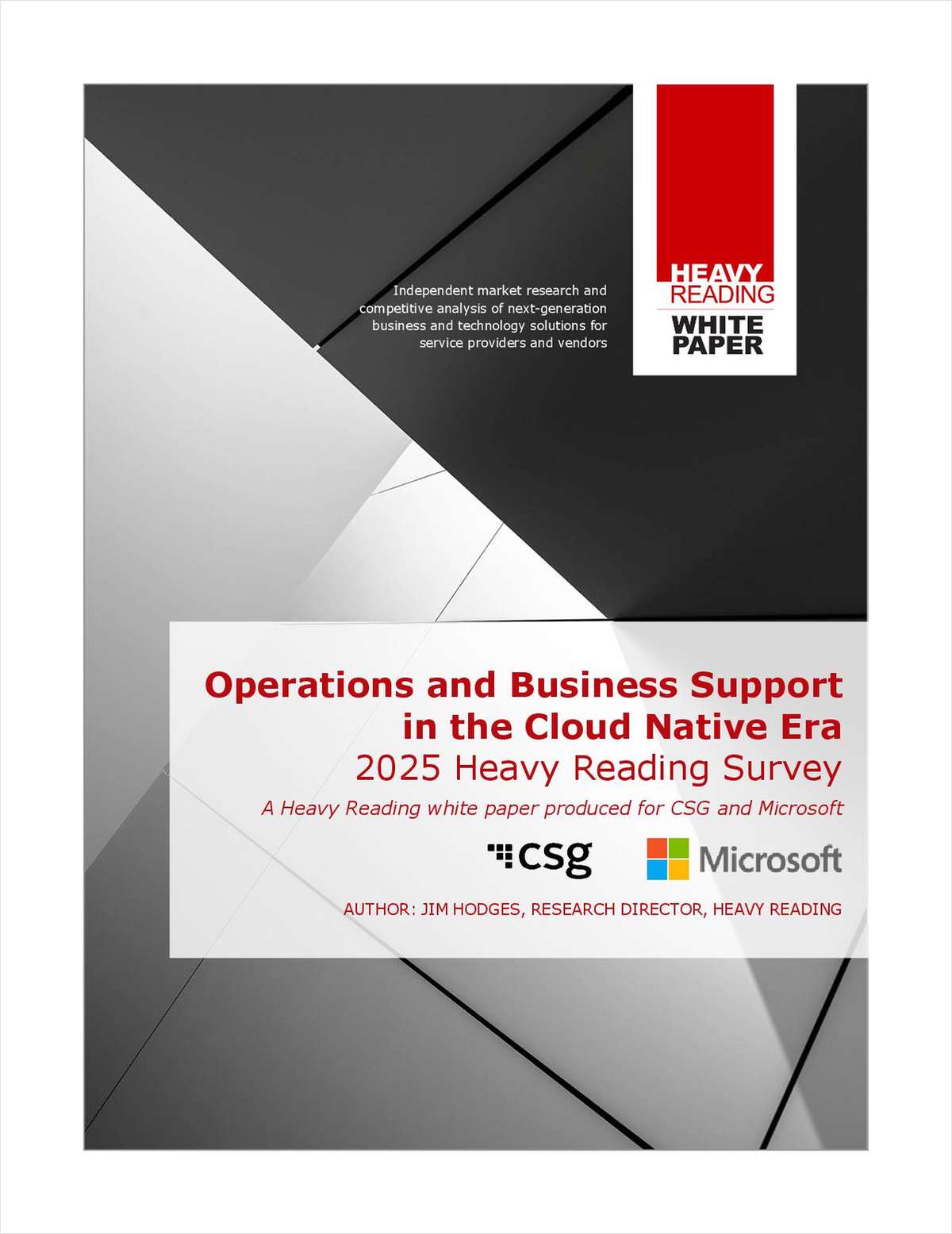 Operations and Business Support in the Cloud Native Era 2025 Heavy Reading Survey