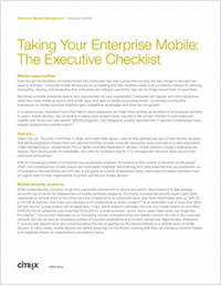 Taking Your Enterprise Mobile: An Executive Checklist