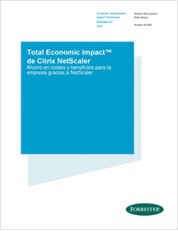Estudio de Forrester: Impacto económico de Citrix NetScaler