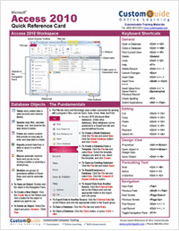 Access 2010 -- Free Quick Reference Card