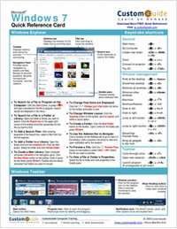 Windows 7 -- Free Quick Reference Card