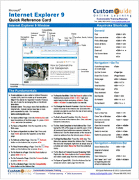 Microsoft Internet Explorer 9 - Free Quick Reference Card
