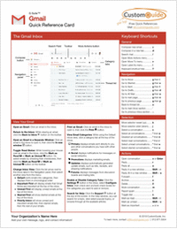 Gmail- Free Reference Card