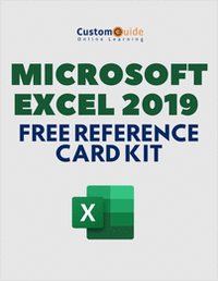 Microsoft Excel 2019 -- Free Reference Card Kit