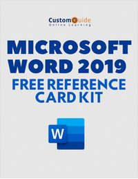 Microsoft Word 2019 -- Free Reference Card Kit