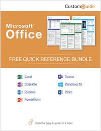 Microsoft Office 2019 -- Free Reference Card Bundle