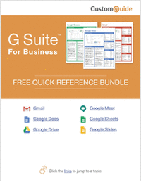G-Suite for Business -- Free Reference Card Bundle