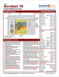 Adobe Acrobat 10 - Free Quick Reference Card