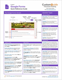 Google Forms Quick Reference Guide