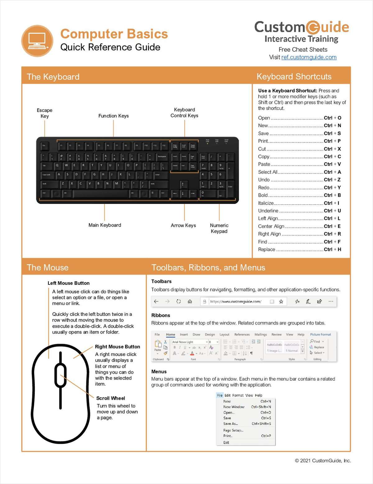 Computer Basics Quick Reference Guide