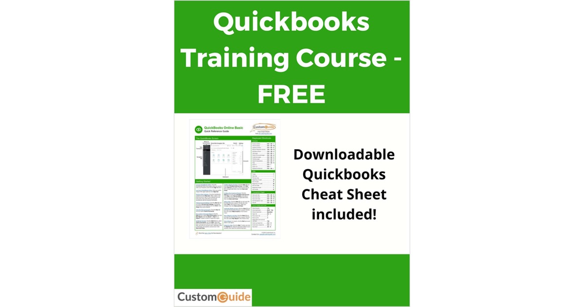 Quickbooks Training Course FREE Free Course
