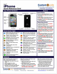 Apple iPhone -- Free Quick Reference Card