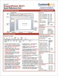 Microsoft PowerPoint 2011- Free Quick Reference Card