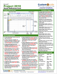 Microsoft Project 2010-- Free Quick Reference Card