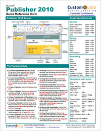 Microsoft Publisher 2010-- Free Quick Reference Card