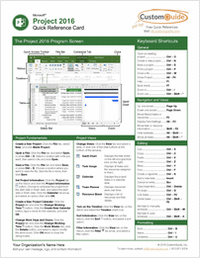 Microsoft Project 2016 - Quick Re