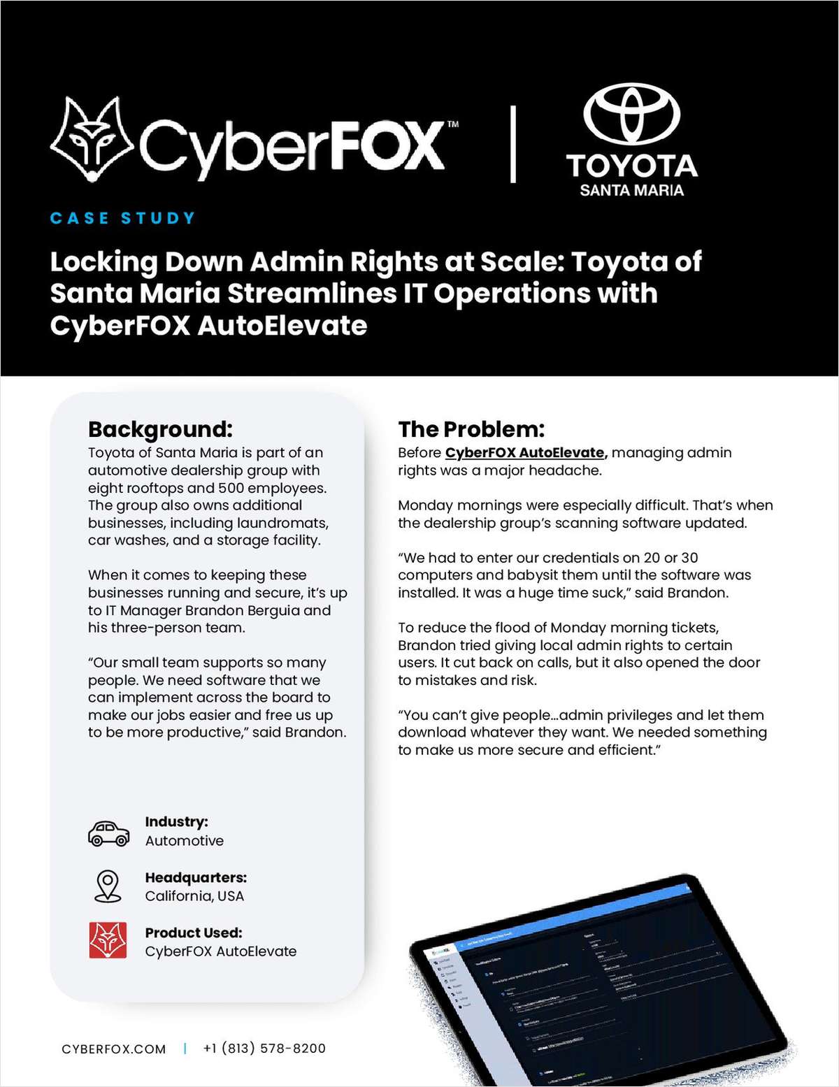 Toyota of Santa Maria Streamlines IT Operations with CyberFOX AutoElevate