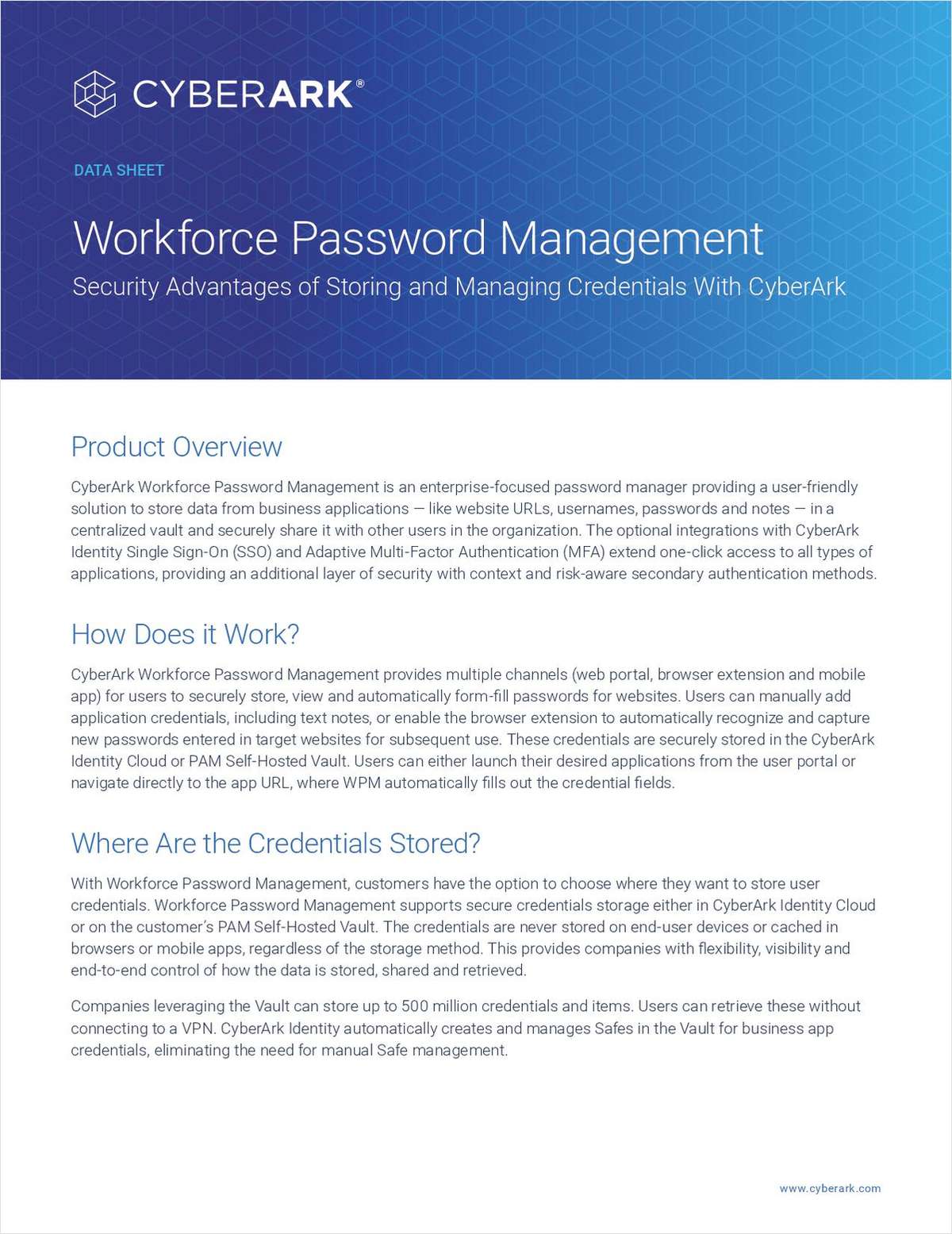Workforce Password Management: Security Advantages of Storing and Managing Credentials with CyberArk
