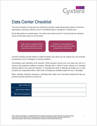 Data Center Service Provider Checklist