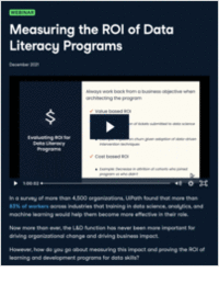 Measuring the ROI of Data Literacy Programs