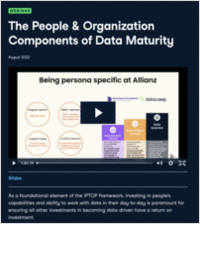 The People & Organization Components of Data Maturity