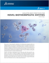 INDUSTRY BEST PRACTICES FOR NOVEL BIOTHERAPEUTIC ENTITIES