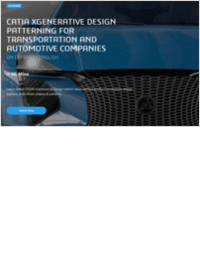 CATIA xGenerative Design Patterning for Transportation & Automotive Companies